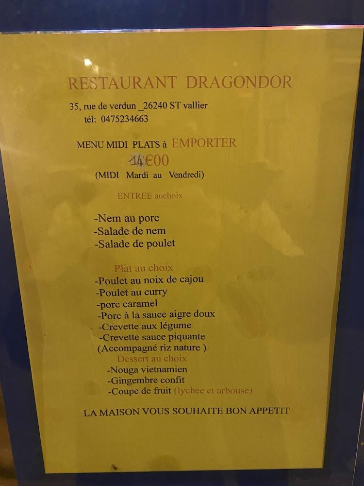 Dragon d'Or - Menu Image 1