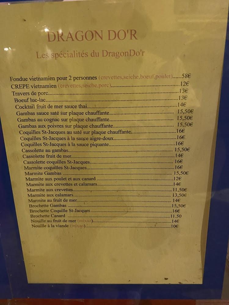 Dragon d'Or - Menu Image 2
